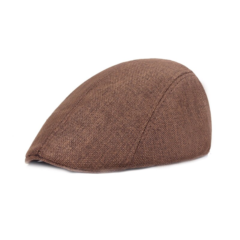 21 tipos hombres boinas primavera otoño invierno a prueba de viento de la calle vendedor de periódicos sombrero de la boina Retro Inglaterra sombrero hombres sombreros alcanzó gorros de pintor: Style 03 Brown