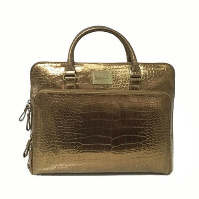 Sac à main d&#39;ordinateur pour femmes, sacoche pour ordinateur portable de 13.3 pouces, porte-documents pour ordinateur portable de 14 pouces et 15 pouces, paquet de fichiers: golden / 15 inch