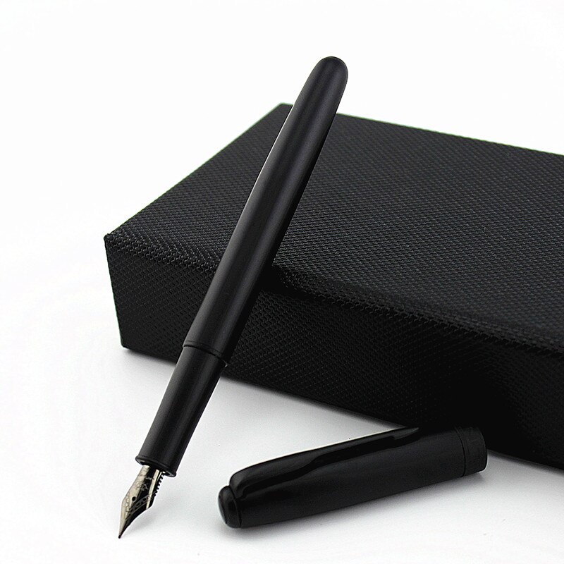 Jinhao fyldepen, rød sort farve kobber tønde, pil klip, fin nib, skoleelever kalligrafi business blæk pen