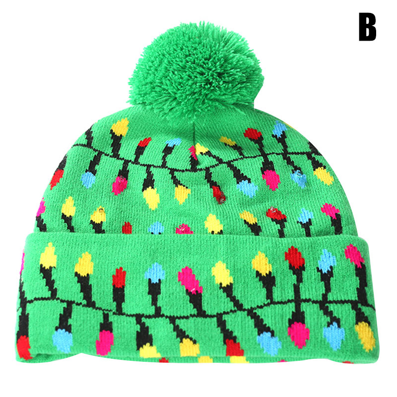Jul kvinder strikket hat vinteropvarmning beanie hatte kasket med kugle til piger damer udendørs  xd88