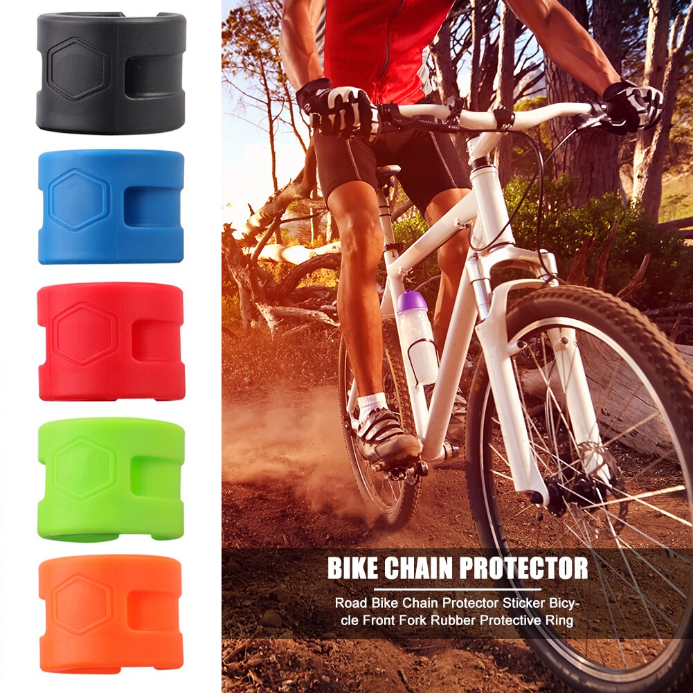 Draagbare Bike Chain Protector Racefiets Mountainbike Achter Vork Anti-Collision Rubber Bescherming Rring Fietsketting Protector