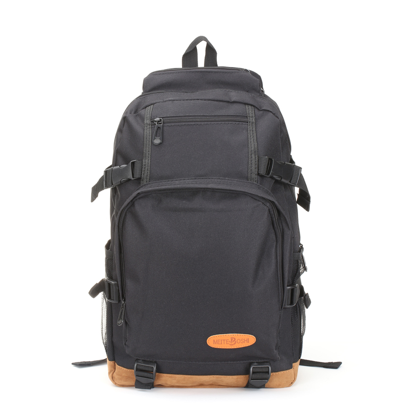 School Bags for Teenagers Boys Schoolbag Large Capacity Men Canvas Solid School Backpack Rucksack Bagpack Laptop Book Bags: Black