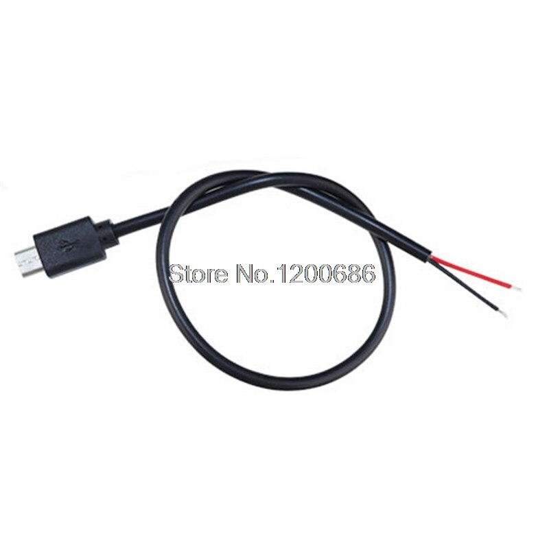 Micro USB Cable Pigtail 0.3M Micro 5pin USB Female Jack 4 wires Power Pigtail Cable Cord DIY: 2PIN male