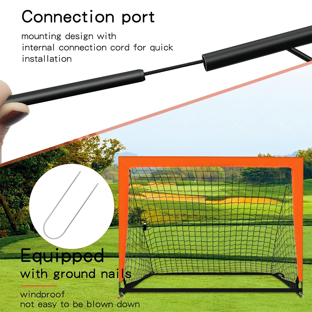 Tragbare Fußballtore für Höhle Hinterhof, faltbares Handys Schulungen-Fußballnetz für freundlicher, Fußballtor für drinnen und draußen, Pop-hoch-Fußballtore