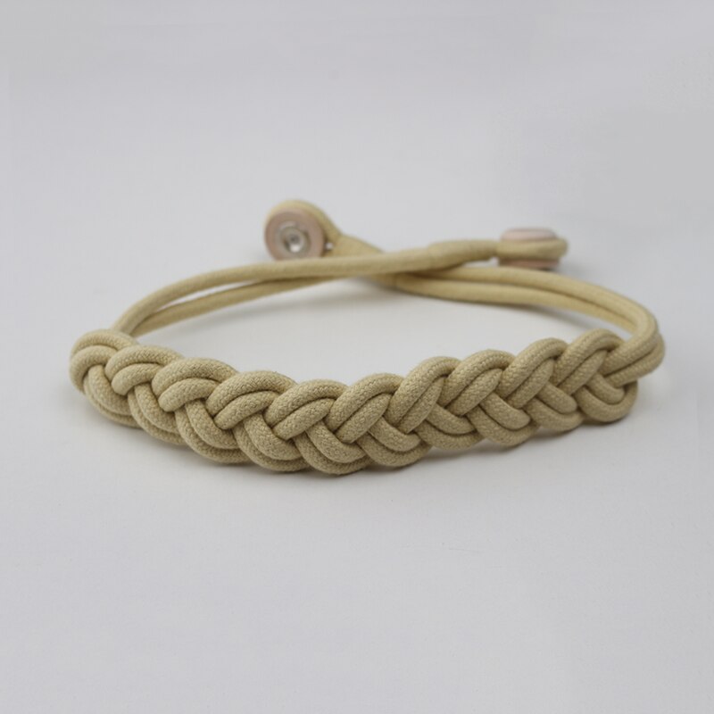 1 bit handgjord väv gardin tieback hem dekorativa rumstillbehör fönster draperi rep backspärlor gardin hållare spänne slips: Beige