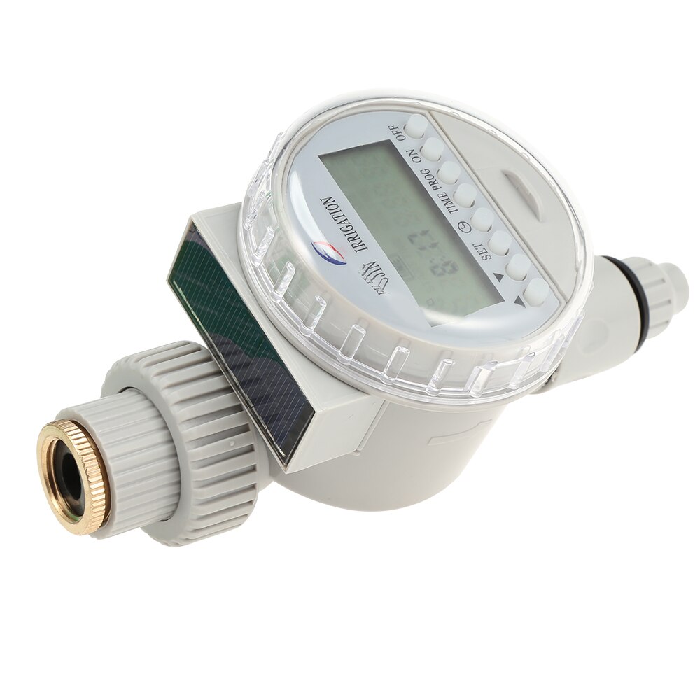 FUJINIRRIGATION Garden Watering Solar Water Timer Automatic Watering Irrigation Controllers System LCD Digital Irrigation Timer