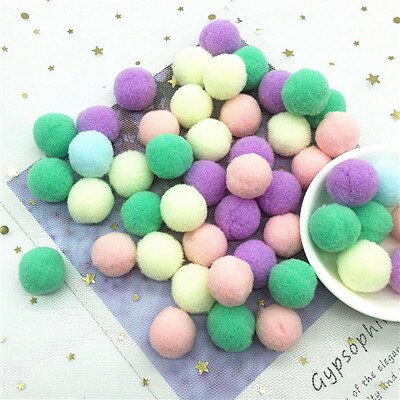 Multi size mix färg pompoms päls hantverk gör det själv mjuka pom poms bollar bröllop dekor lim på tyg tillbehör 8/10/15/20/25/30mm 20g: Varm 20mm blanda 20g