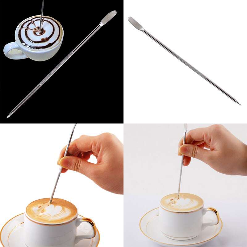 Rvs Fancy Steek Koffie Latte Art Naald Haak Thuis Kitchen Tools