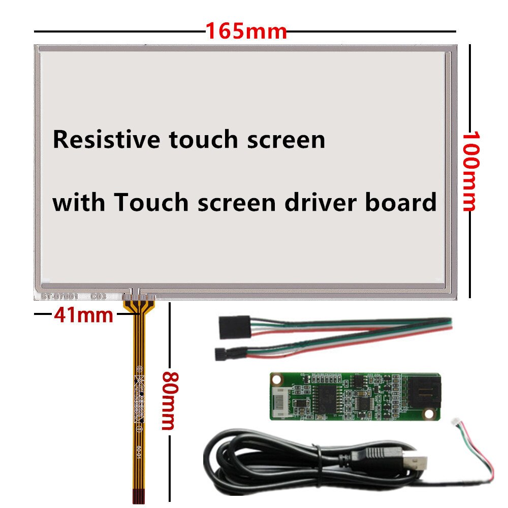 Pantalla táctil LCD de 7 pulgadas AT070TN90 V.1 AT070TN90 V.X 20000938-00, digitalizador capacitivo de resistencia con placa controladora: Style 7