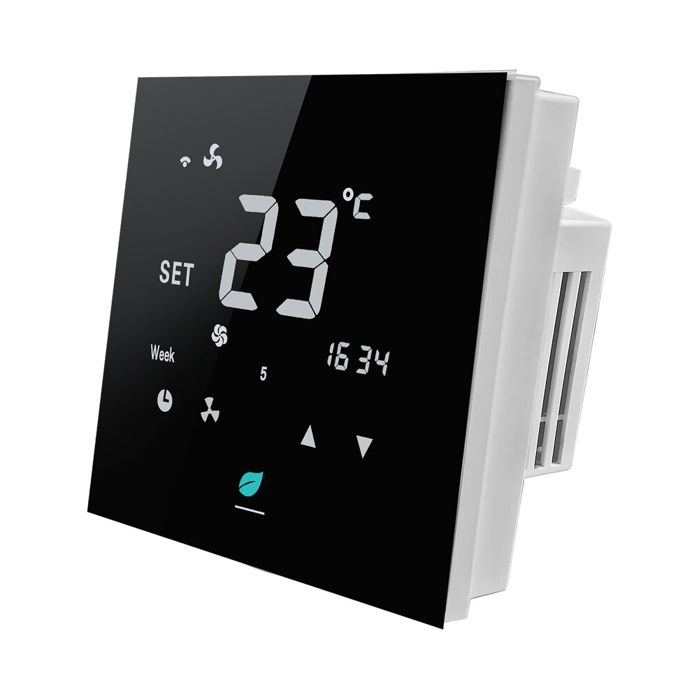 5A Tuya Wifi Smart Fan Coil Touch Screen Thermostat 220VAC Weekly Programming for Air Conditioning Temperature Cooling Heating