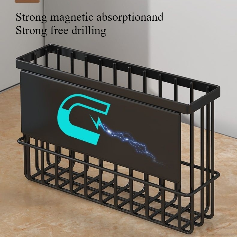 Magnetic Storage Shelf Wall Mounted Metal Kitchen Refrigerator Spice Rack Space-saving Fridge Kitchen Organizer Storage Box