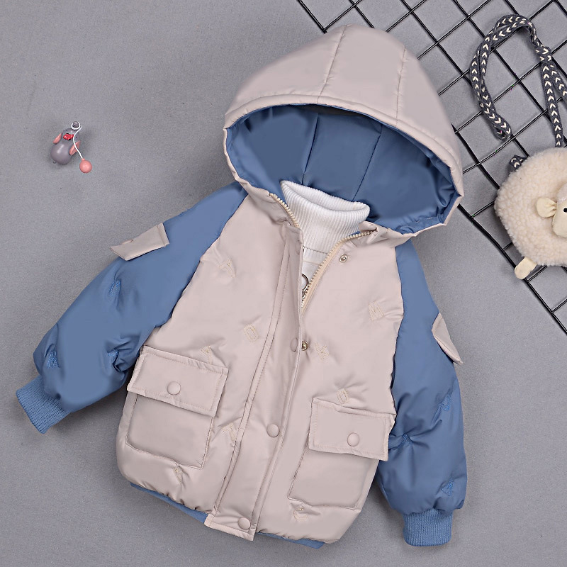 baby clothes winter baby cotton jacket winter thick cotton coat jacket cotton clothes: Yellow / 12M