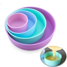 4 6 8 10 tommer rund kake silikon ostekakeform bakeformer for kringle tilbehør verktøy matkvalitet silikonform