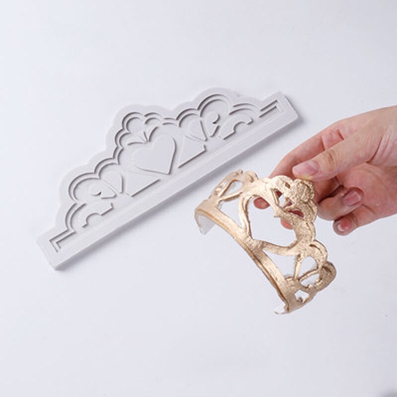 Varios molde de corona Imperial molde de silicona Fondant herramienta de decoración de pasteles Gumpaste Sugarcraft, formas de Chocolate hornear