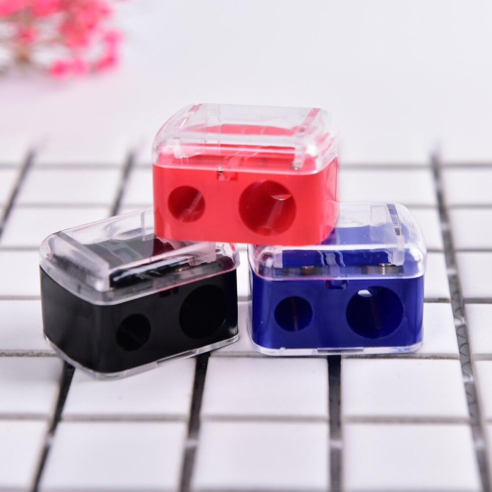 1PC Cosmetic Sharpener Pencil Sharpener Double Holes For Cosmetic Brush / Eyeliner Pencil / Makeup Pencil