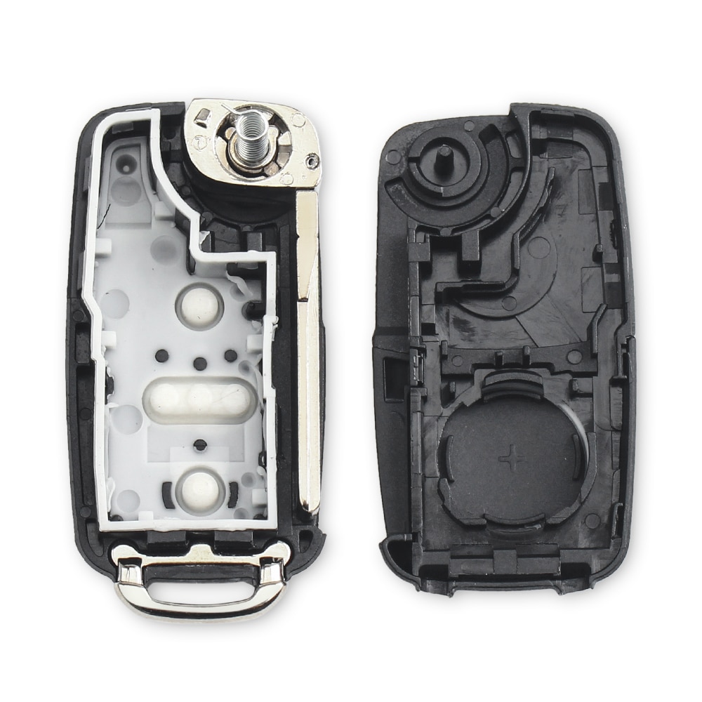 Keyyou 2 Button Ongecensureerd Folding Flip Remote Key Vervanging Case Fob Shell Voor Vw Volkswagen Transporter T5 Polo G