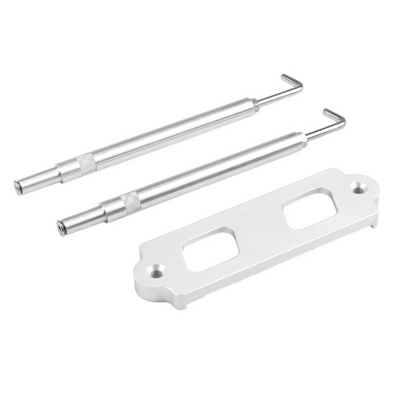 Battery Tie Down Kit Hold Down Rod with Tray Hooks for Civic/CRX S2000: Silver