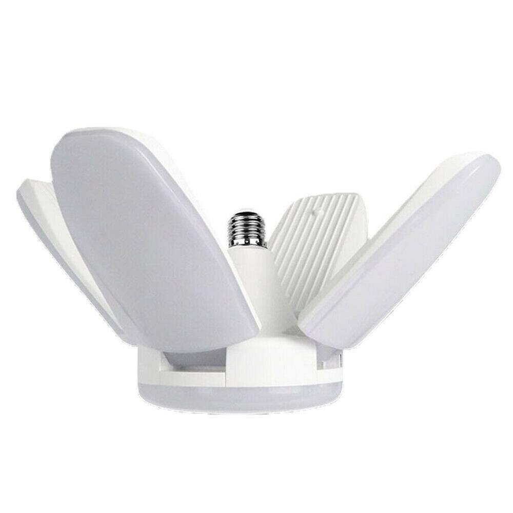 LED Garage Light 360 Degrees Deformable Ceiling Light For Home Warehouse Workshop Folding Three-Leaf Deformation Lamp: 5 Leaf  60w