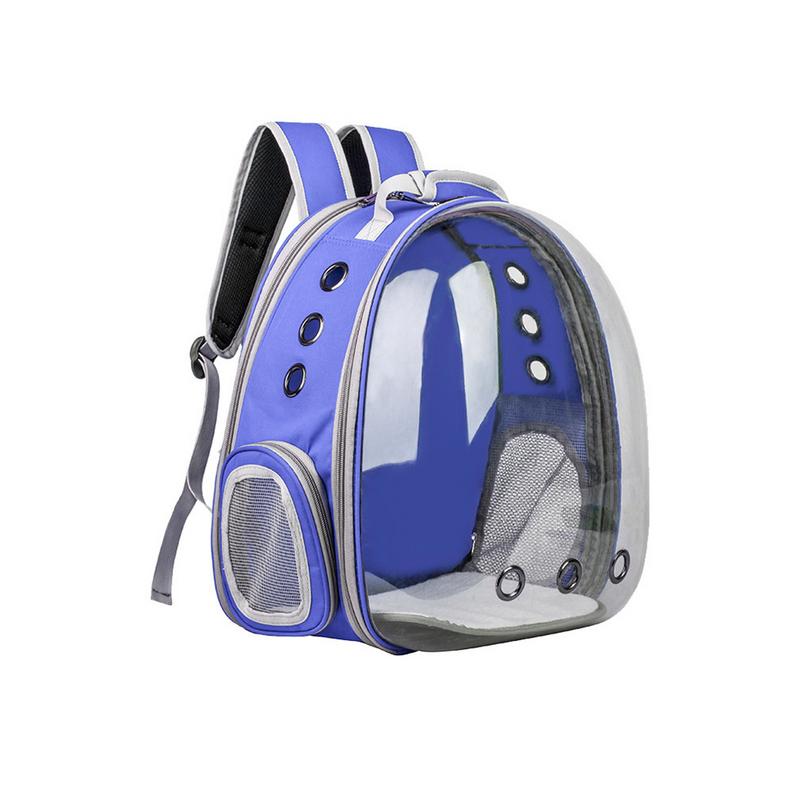 Transportín para gatos portátil, bolsa de transporte multifunción plegable perro, cápsula de espacio grande, hombro de burbuja, mochila para mascotas, jaula para tienda: Púrpura