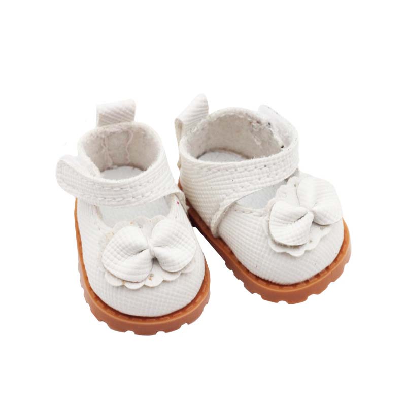 Labubu Puppen Prinzessin Schuhe Stile DIY für Labubu Puppe Leder Lederschuhe Puppen Zubehör Kleidung: Weiß
