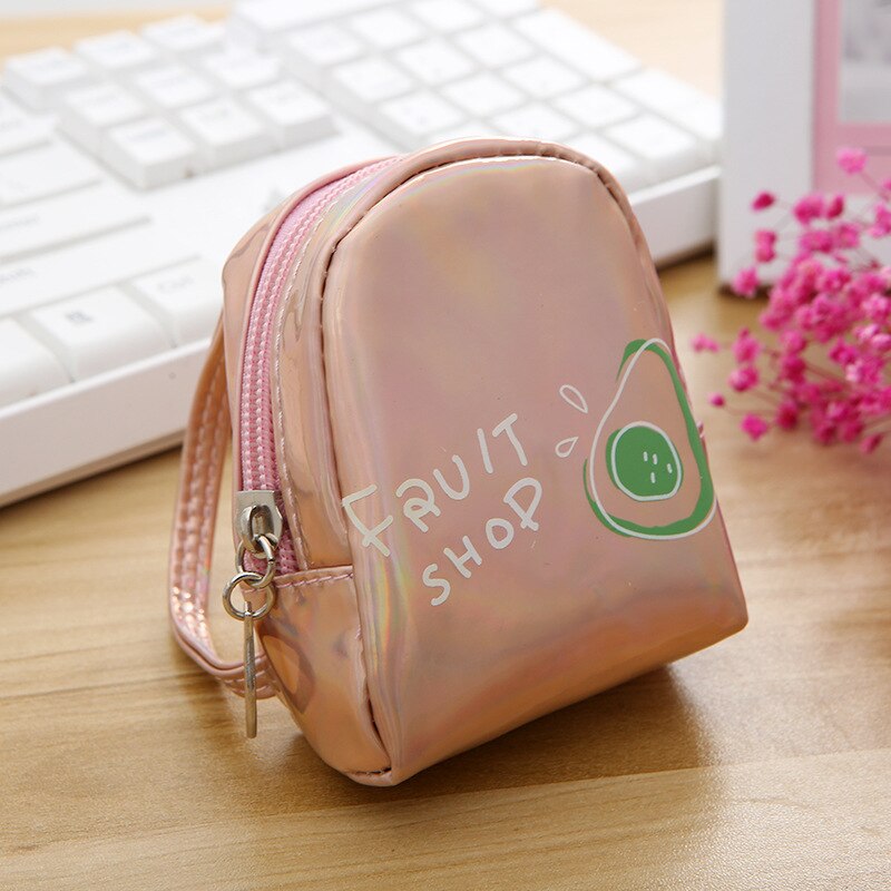 Porte-monnaie de fruits Laser petit sac holographique femmes PVC clair gelée sacs à main filles porte-carte pour enfants porte-monnaie petit portefeuille