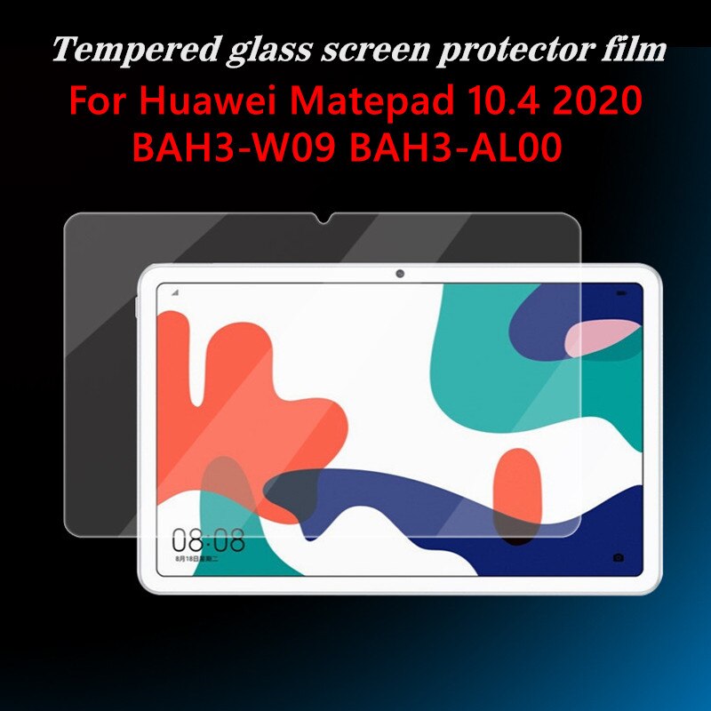 Para huawei matepad 10.4 filme de vidro temperado 2020 silicone tpu caso para matepad 10.4 polegada BAH3-AL00 BAH3-W09 protetor de tela: Tempered glass film