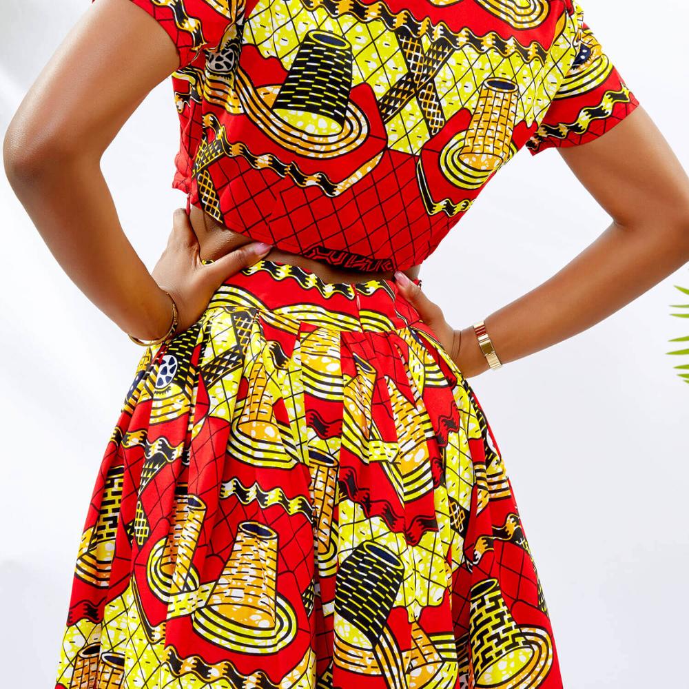 Nova moda africano roupas para mulheres topo e saia definir roupas casuais africano moda feminina saia roupas tradicionais africanas