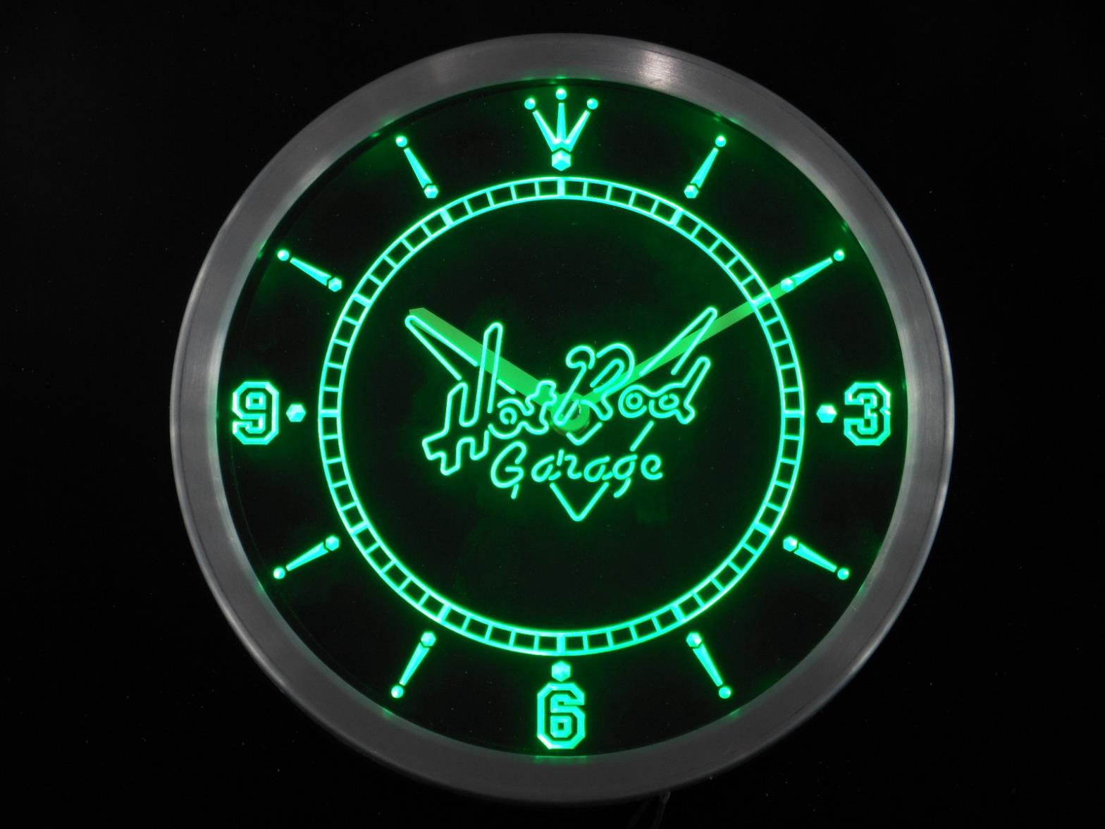 Nc0128 Rod Garage Auto Beer Bar Neon Light Signs Led Wandklok