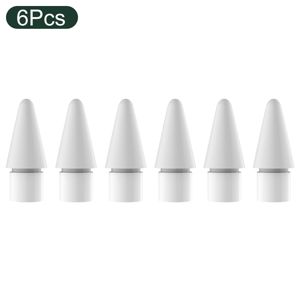 14/6/8Pcs Original Pencil Tip Replacement For Apple Pencil 1st 2nd Generation For Punta Apple Pencil Tip Spare Nib Replace top: 6 PCS White
