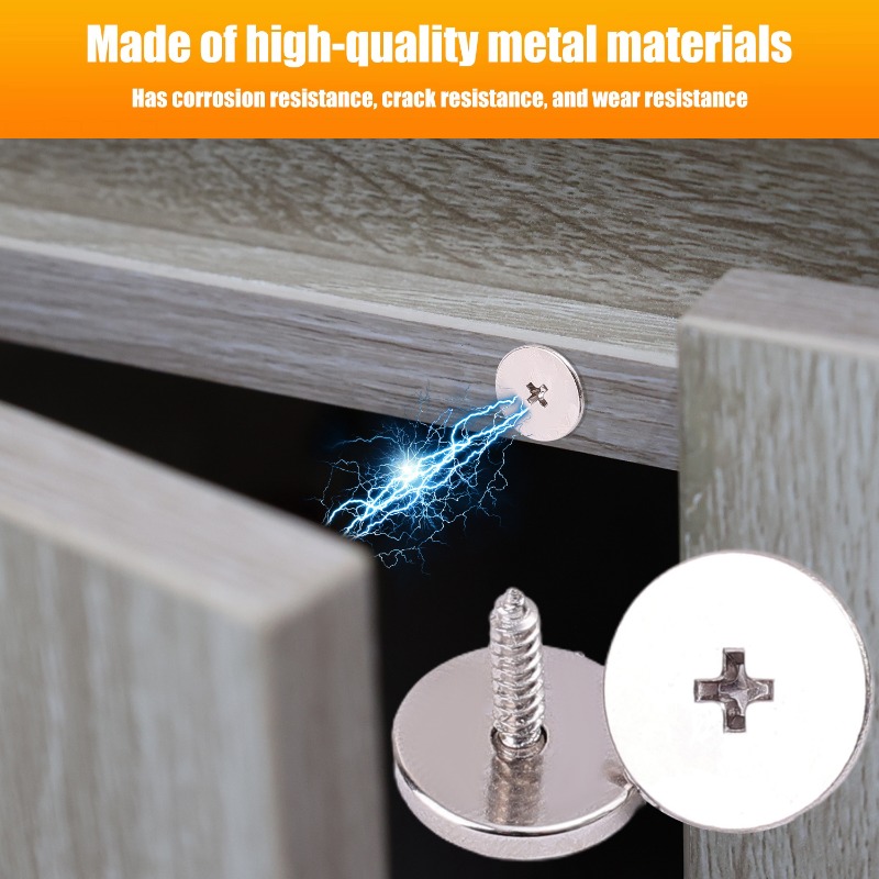 Starke magnetische Schrankschnappt, Schranktür-Magnetverschlüsse mit Schrauben, Kleiderschrank-Dichtung, Schnapptür-Befestigungselement für Möbel, versteckter Riegel