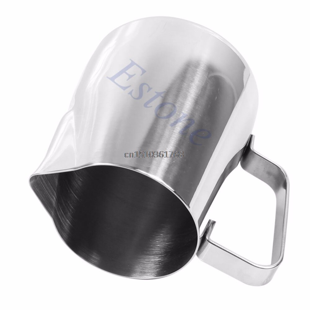 Kitchen Stainless Steel Coffee Frothing Milk Tea Latte Jug 350 mL #Y05# #C05#