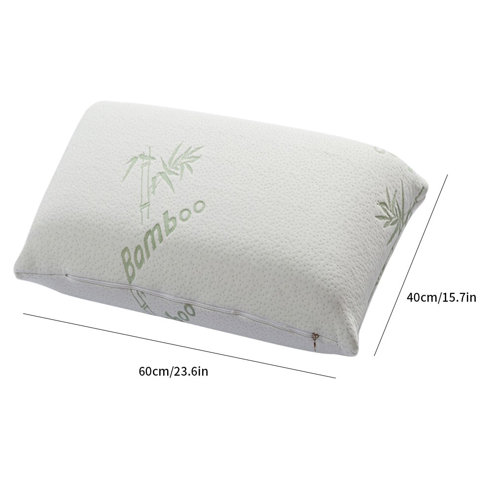 40*60CM White Comfortable and soft Bamboo Fiber Memory Foam Pillow Orthopedic Pillow Sleeping Healthcare Therapy Cervical Pillow