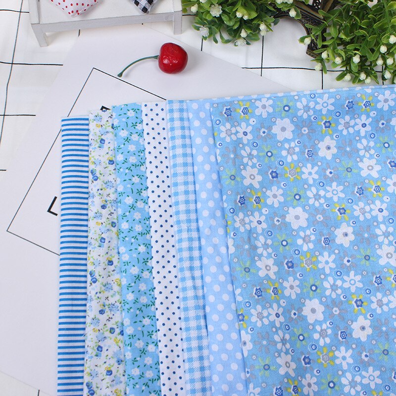 7 Sheet 50*50cm 100% Cotton Mixed Style Floral Print Fabric Cloth Material beautiful DIY Sewing Patchwork supplies home decor