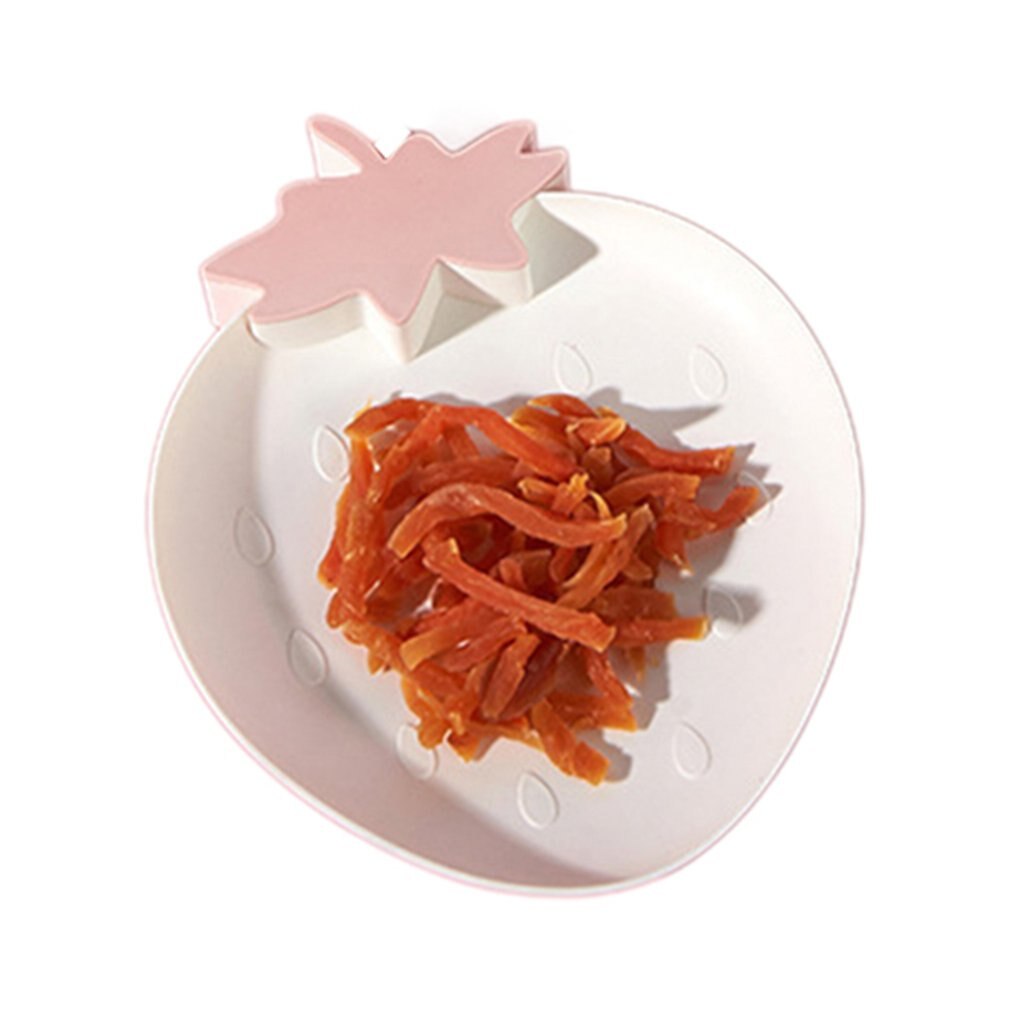 Lazy Snack Tray Strawberry Shape Fruit Food Tray Candy Cute Plate Snack Dish Fruit Food Plate Household Plastic Plate for Home: Light Green