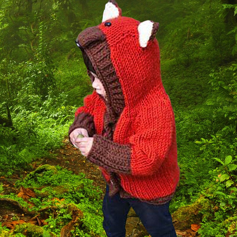 0-3T Peuter Kid Baby Meisje Kleding Herfst Winter Warme Gebreide Trui Lange Mouwen Hooded Vest Trui Truien leuke Outfit
