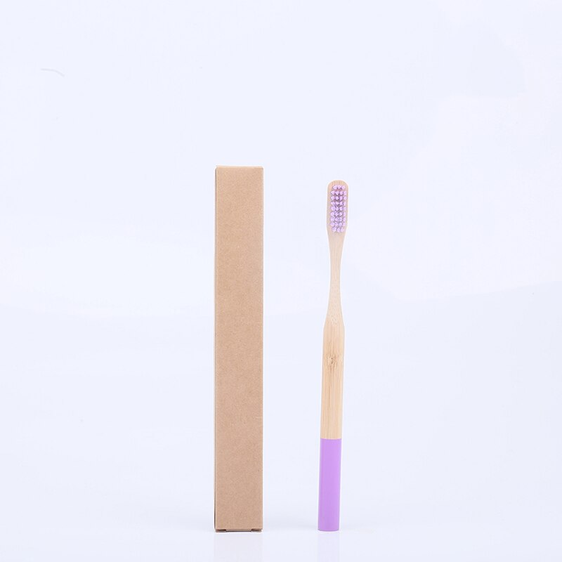 1Pcs Kids Kleurrijke Bamboe Tandenborstel Ronde Handvat Natuurlijke Koolstofarme Eco-vriendelijke Zachte Tandenborstel Oral Care: 97