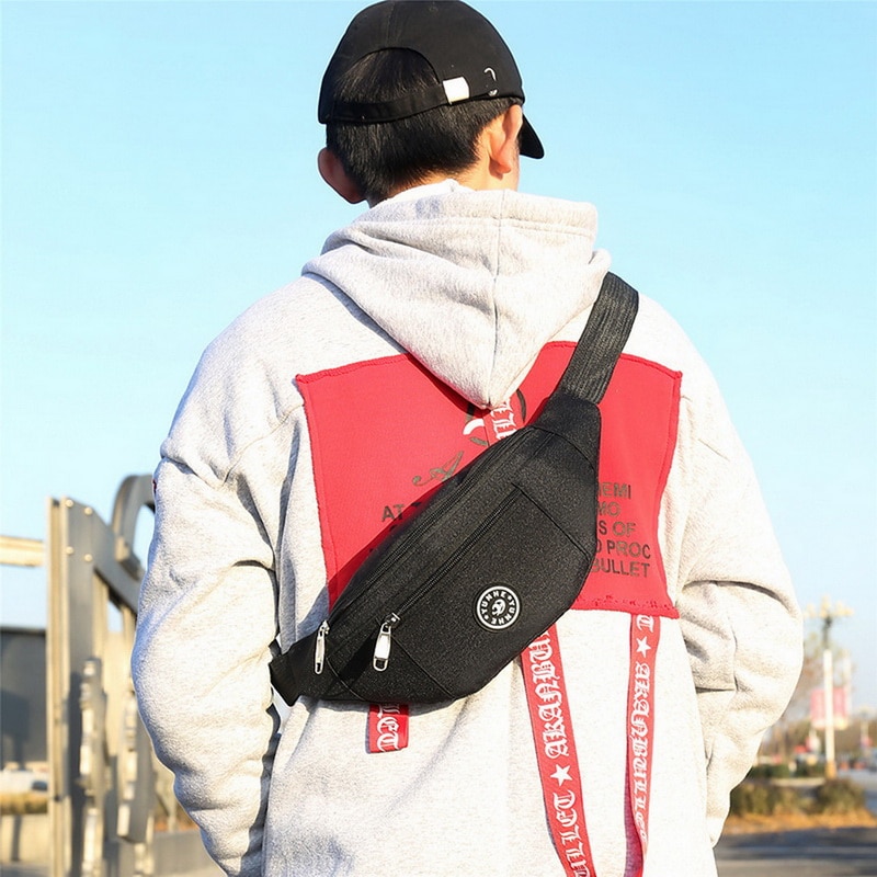 Men Women Nylon Waist Packs Sling Bags Crossbody Outdoor Sport Shoulder Chest Daily Picnic Canvas Messenger Pack Bag Bolsa