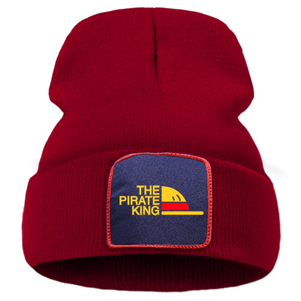 Een Stuk De Pirate King Vrouw Beaines Voor Winter Unisex Gebreide Cap Outdoor Hip Hop Skullies Hoed Casual Warm Mannen beanie Caps: wine red6