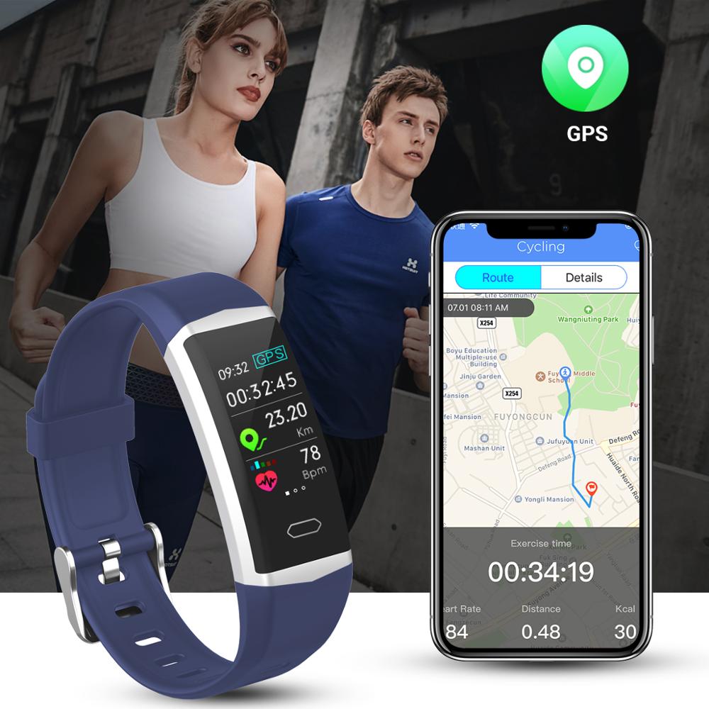 Gandley B5 Smart Band Bracelet GPS Swimming IP68 Waterproof Smartband Multi-sport Outdoor Bluetooth 5.0 Dynamic Heart Rate Band