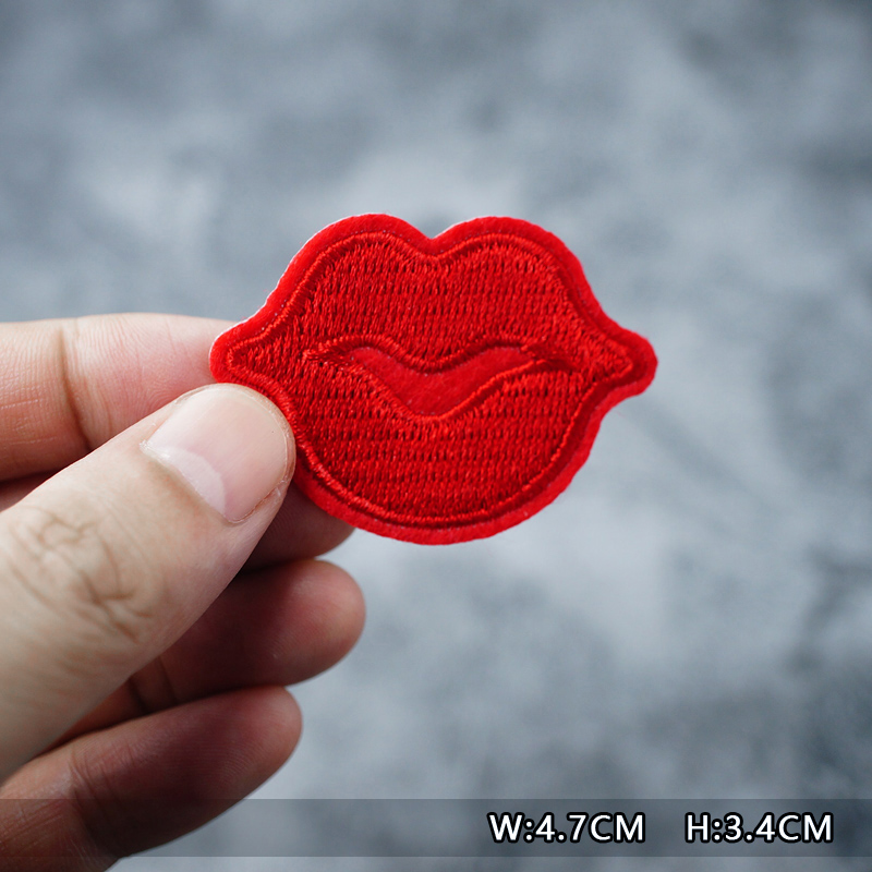 Lippen Kus Cool Patches Borduren Voor T-shirt Opstrijkbare Applicaties Kleding Jeans Stickers Badges OOPS