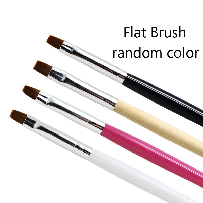 Cepillo plano para limpieza de cutículas, acrílico, herramientas para uñas, 1 unidad: 1pc flat brush