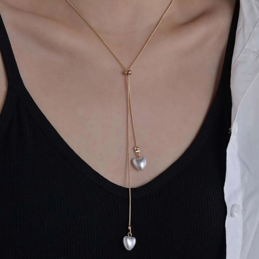 YWZIXLN 2021 Trend elegancka biżuteria ślubna duży naszyjnik z pereł dla kobiet moda biała sztuczna perła Choker naszyjnik N0179: Jasnożółty Kolor