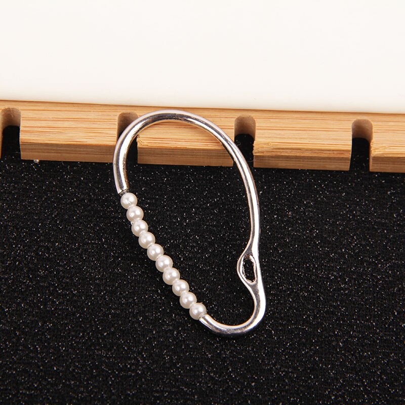 Huanzhi forsølvede metal clips øreringe perle øreringe ingen piercinger geometriske uregelmæssige til kvinder piger fest smykker