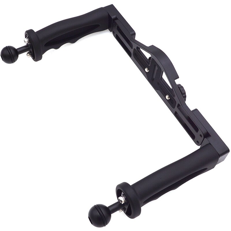 Dual Handheld Stabilizer Diving Underwater Camera Housings Tray/Grip With Carbon Fiber Float Extension Arm