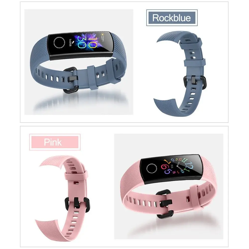 4 stuks riem voor Honor Band 5 4 polsbandjes Sport kleurrijke band siliconen vervangende armband voor Honor Band 5 slimme accessoires