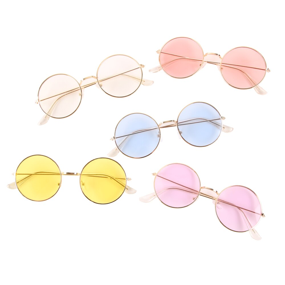 Sunglases Round novelty sunglasses women hip hop style color lenses retro glasses summer travel trend accessories