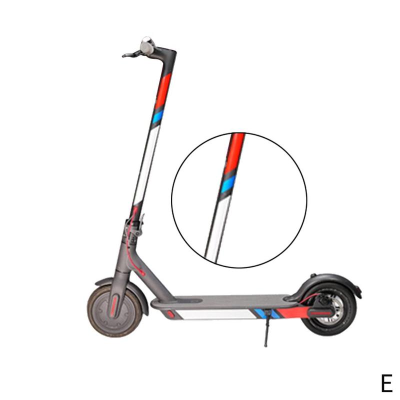 Reflekterende styling klistremerker sikkerhets rullebrett advarsel stripe elektrisk scooter deler til xiaomi mijia  m365 scooter reflekterende: E