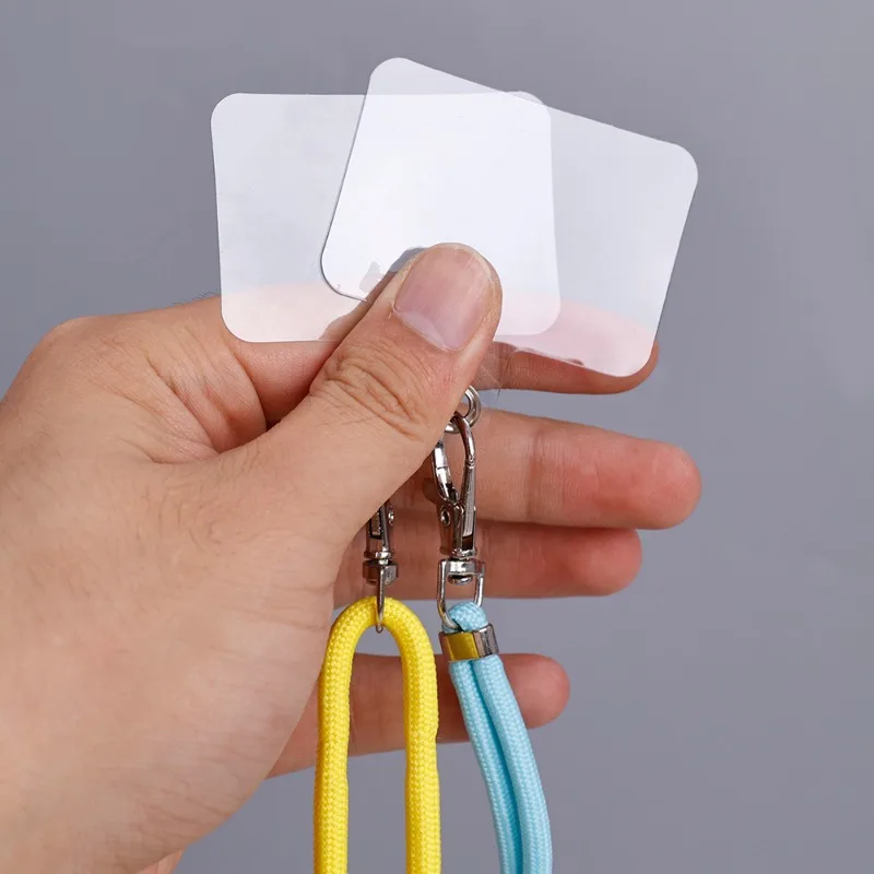 Smycz do telefonu komórkowego Regulowany pasek na szyję do noszenia wokół dłoni z przezroczystą zakładką do większości etui na telefony z pełnym pokryciem