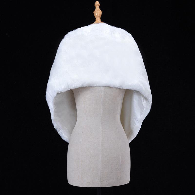 Efterår vinter imiteret pels bolero kapper bryllup jakker kvinder brude cape sjal aften wraps kort brude wrap bryllup tilbehør