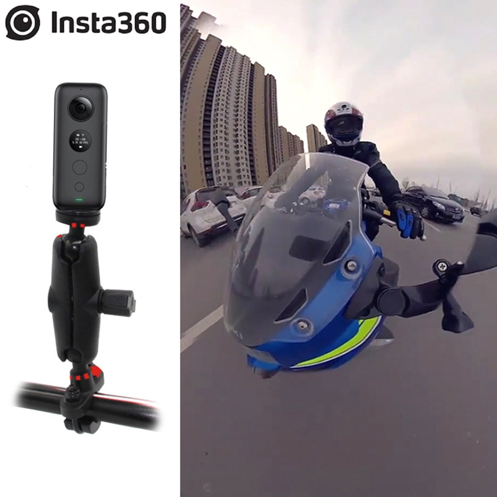 Mount Ball Head Base 1/4 Tripod Adapter for Insta360 ONE X Action Camera VR Insta 360 Panoramic Camera Motorcycle Mirror Mount